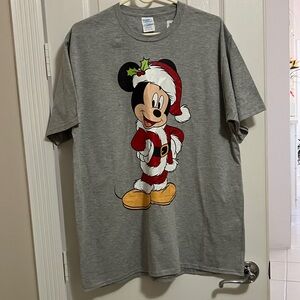 Disney Gray T-Shirt with Festive Mickey Mouse